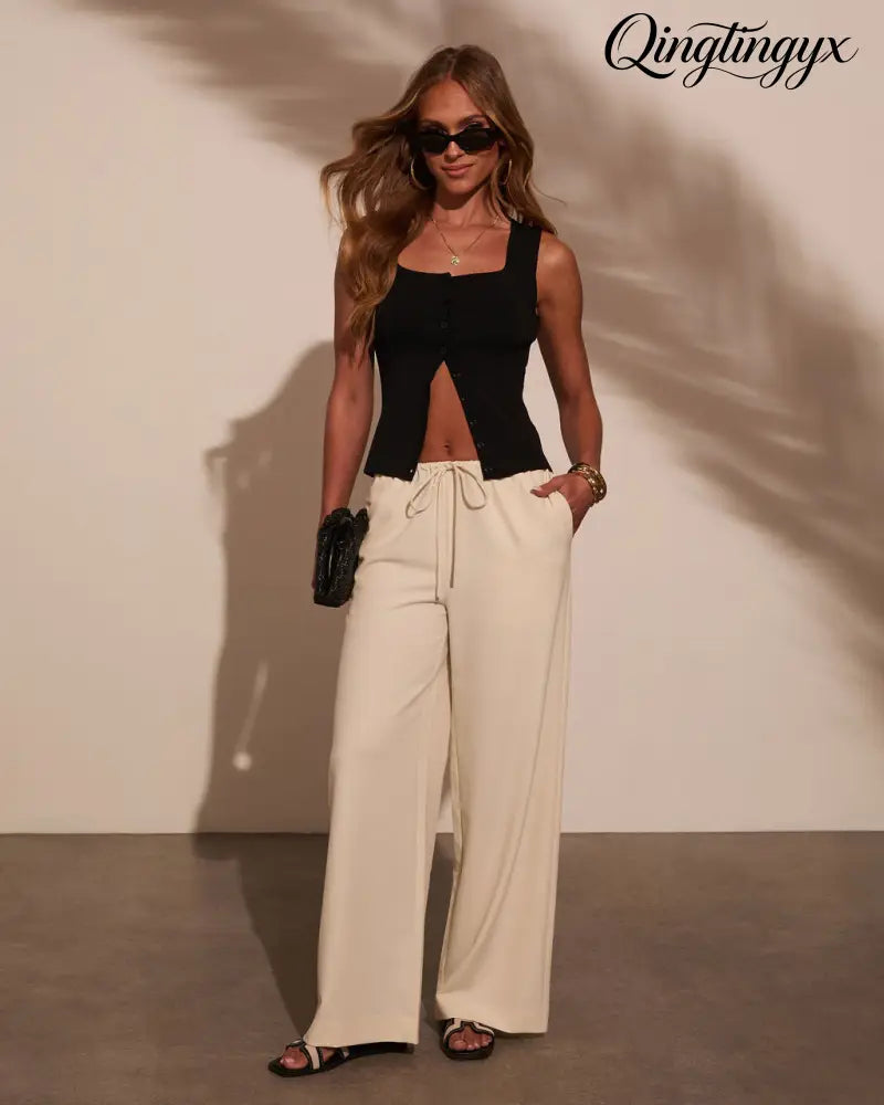 Alessia Button Down Top - Sleeveless Top