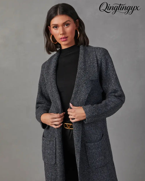 Alexia Pocketed Duster Cardigan - Cardigan