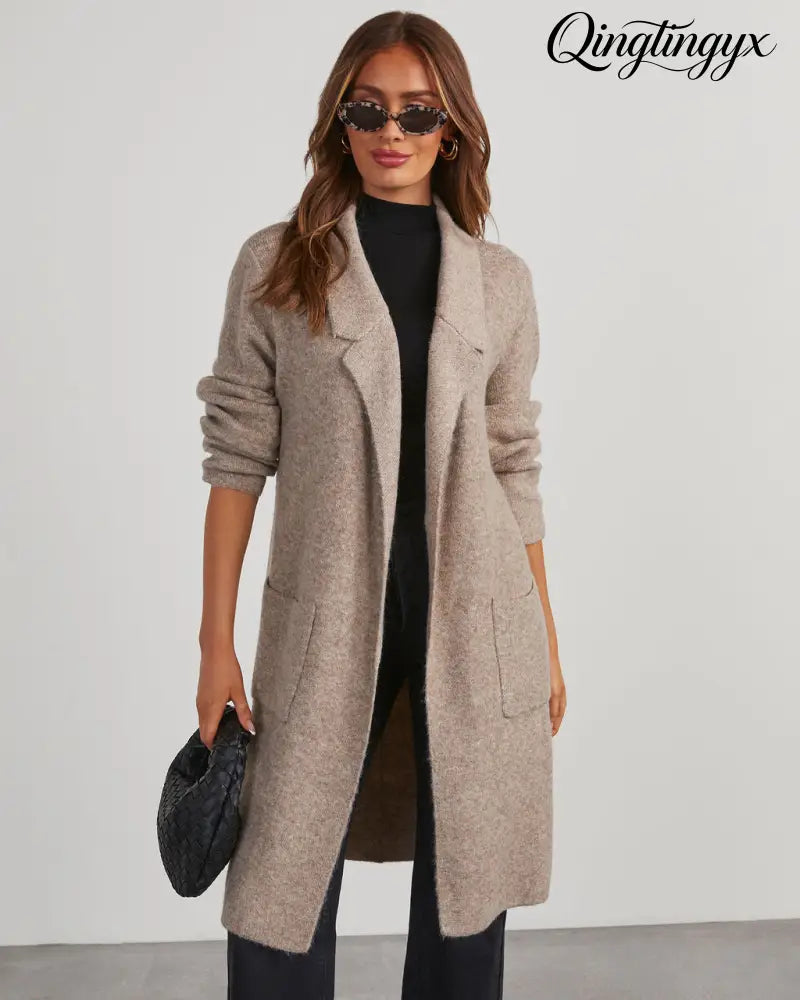 Alexia Pocketed Duster Cardigan - Cardigan