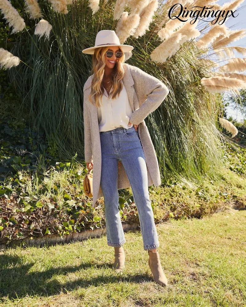 Alexia Pocketed Duster Cardigan - Cardigan