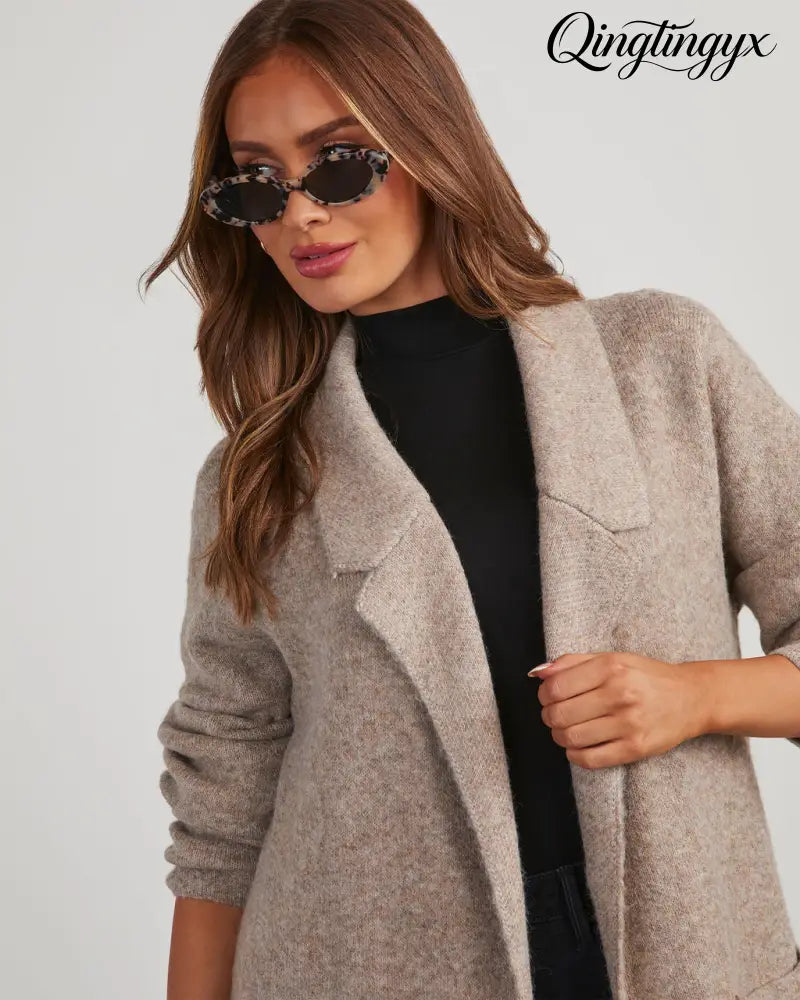 Alexia Pocketed Duster Cardigan - Cardigan