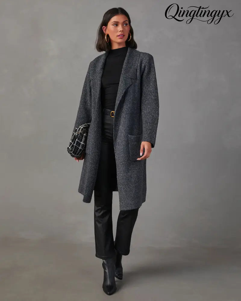 Alexia Pocketed Duster Cardigan - Cardigan