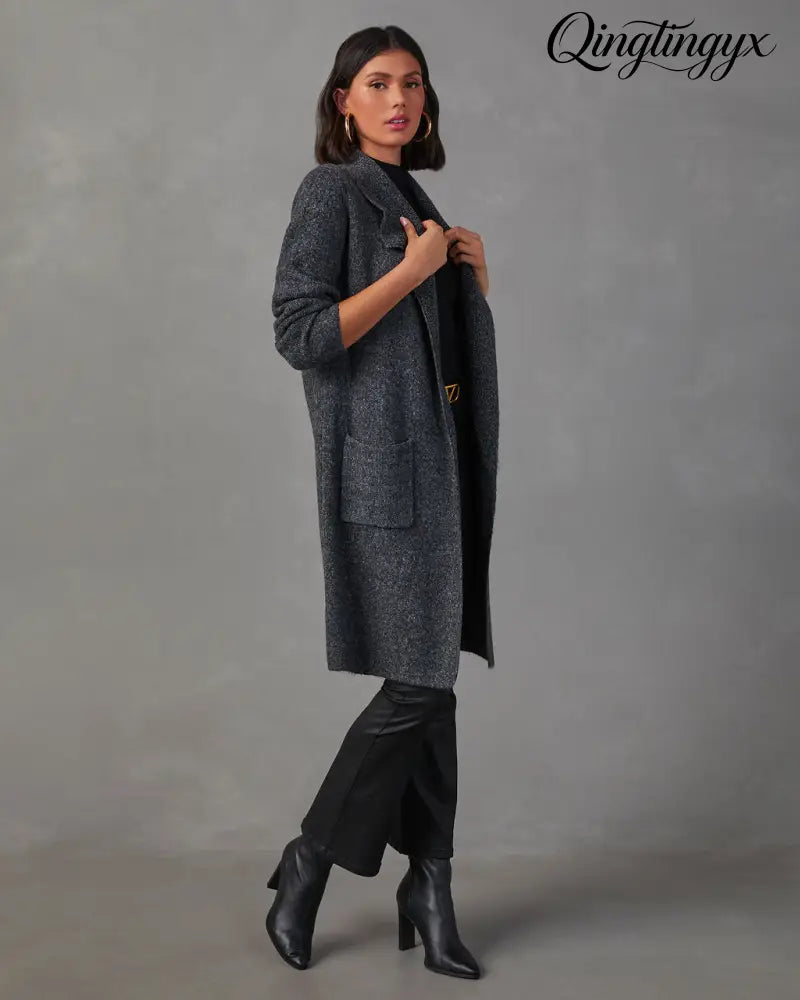 Alexia Pocketed Duster Cardigan - Cardigan