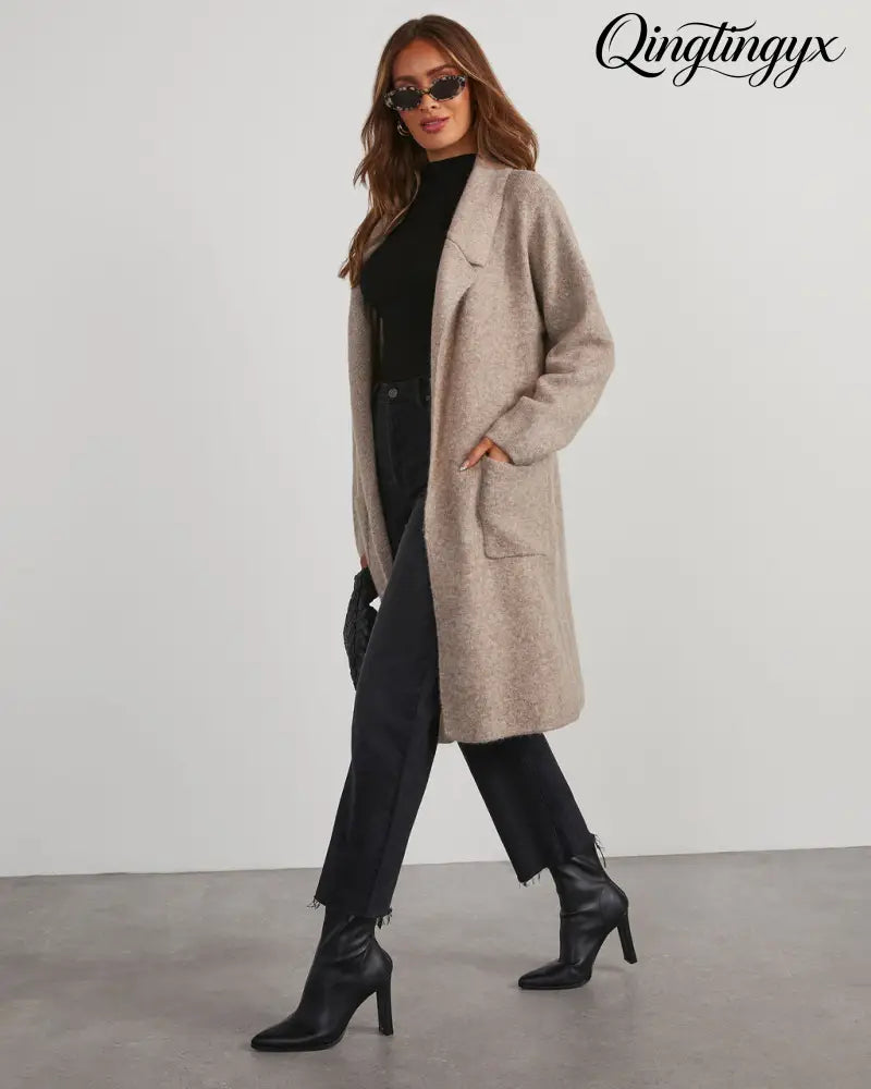 Alexia Pocketed Duster Cardigan - Cardigan
