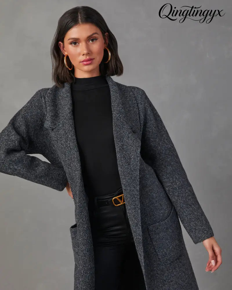Alexia Pocketed Duster Cardigan - Cardigan