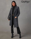 Alexia Pocketed Duster Cardigan - Black / S - Cardigan