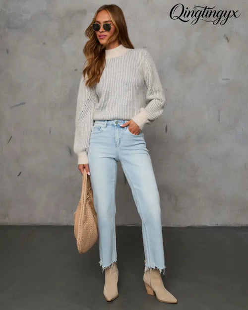 Be Your Favorite Turtleneck Sweater - Long Sleeve Sweater