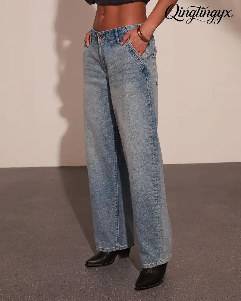 Emrie Rigid Mid Rise Barrel Leg Jeans - Jeans