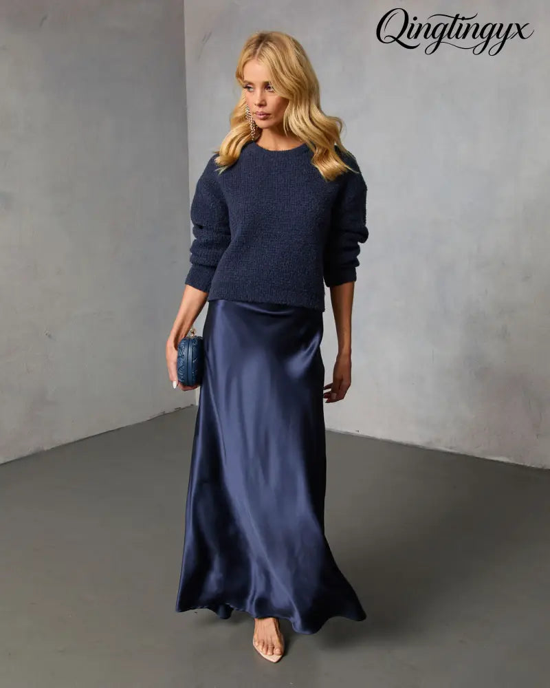 Frosted Mornings Knit Sweater - Long Sleeve Sweater
