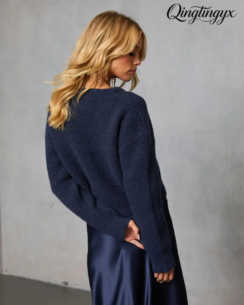 Frosted Mornings Knit Sweater - Long Sleeve Sweater
