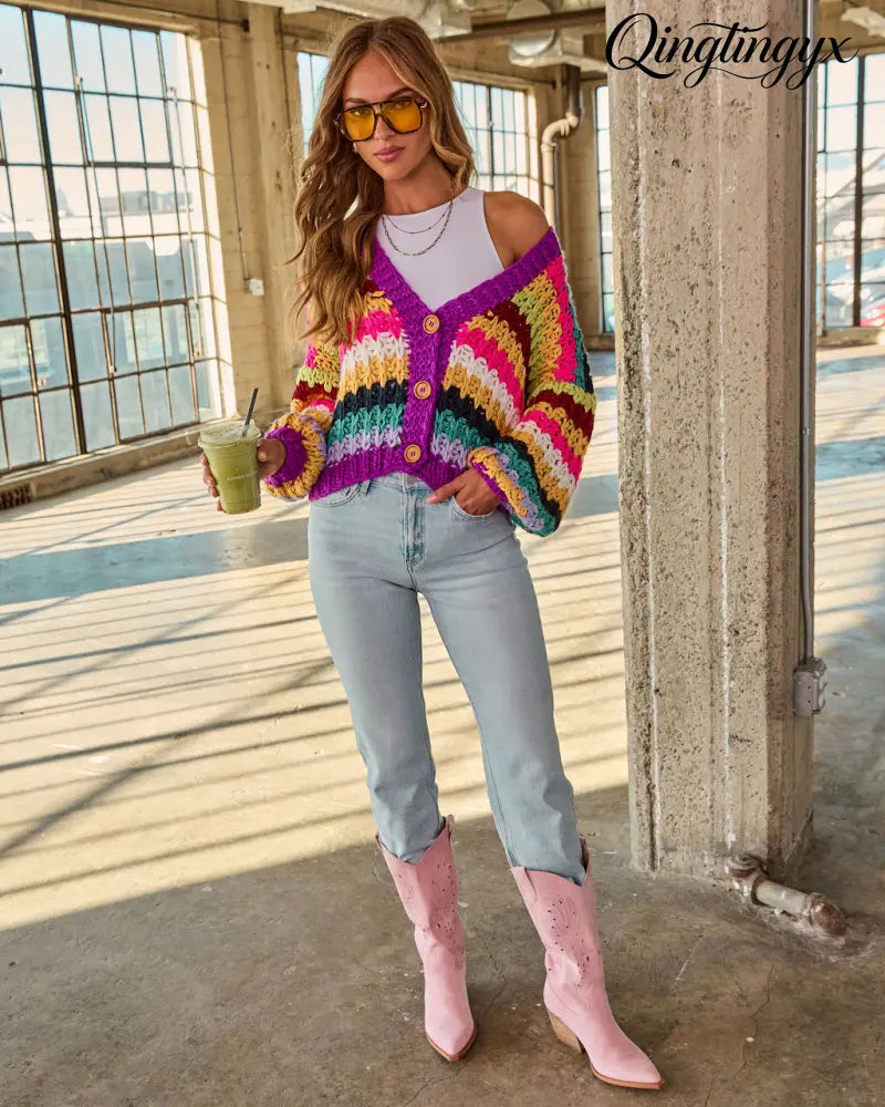 Happy Trails Crochet Cardigan - Cardigan