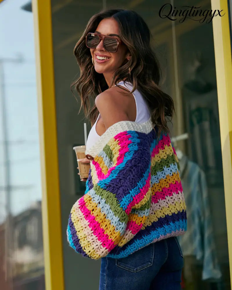 Happy Trails Crochet Cardigan - Cardigan