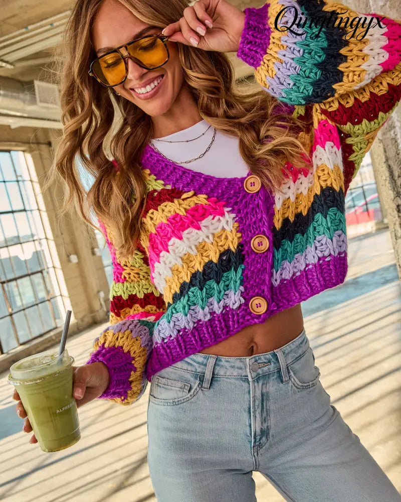 Happy Trails Crochet Cardigan - Cardigan