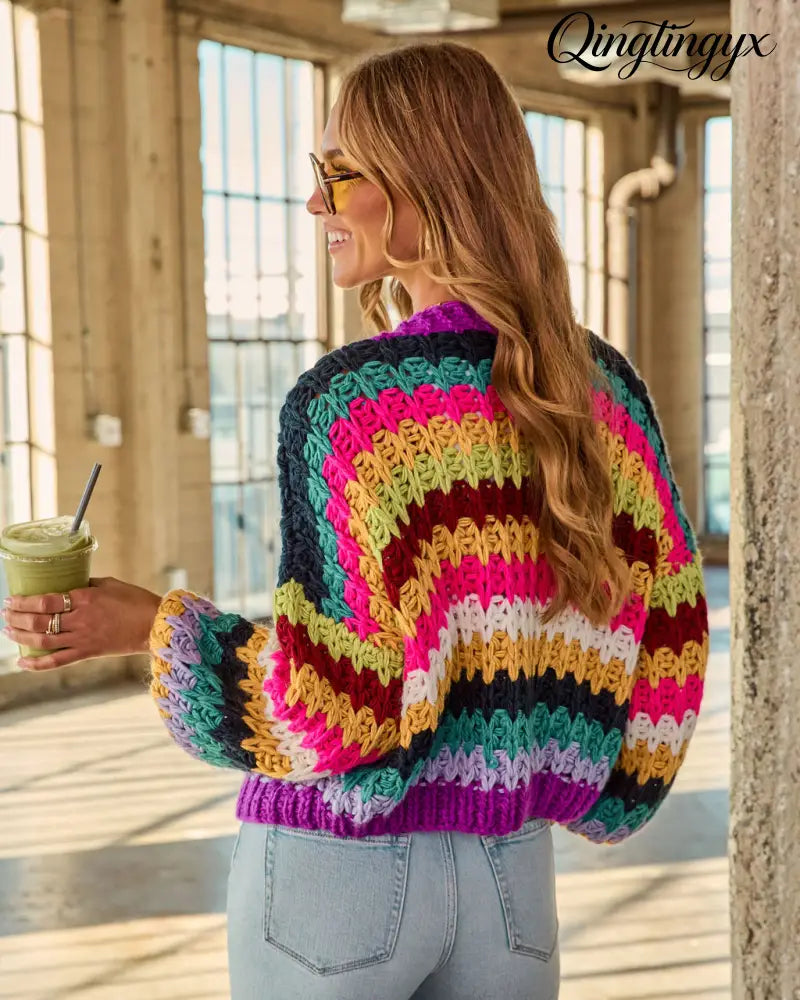 Happy Trails Crochet Cardigan - Cardigan