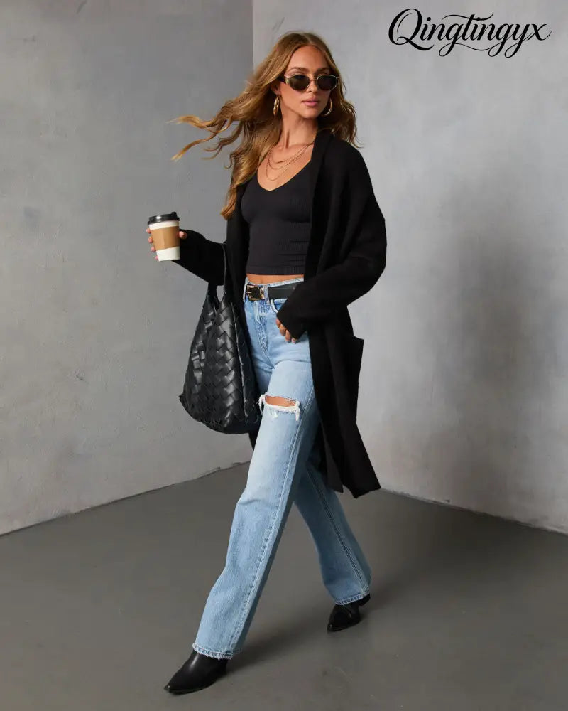 Homebound Knit Duster Cardigan - Cardigan