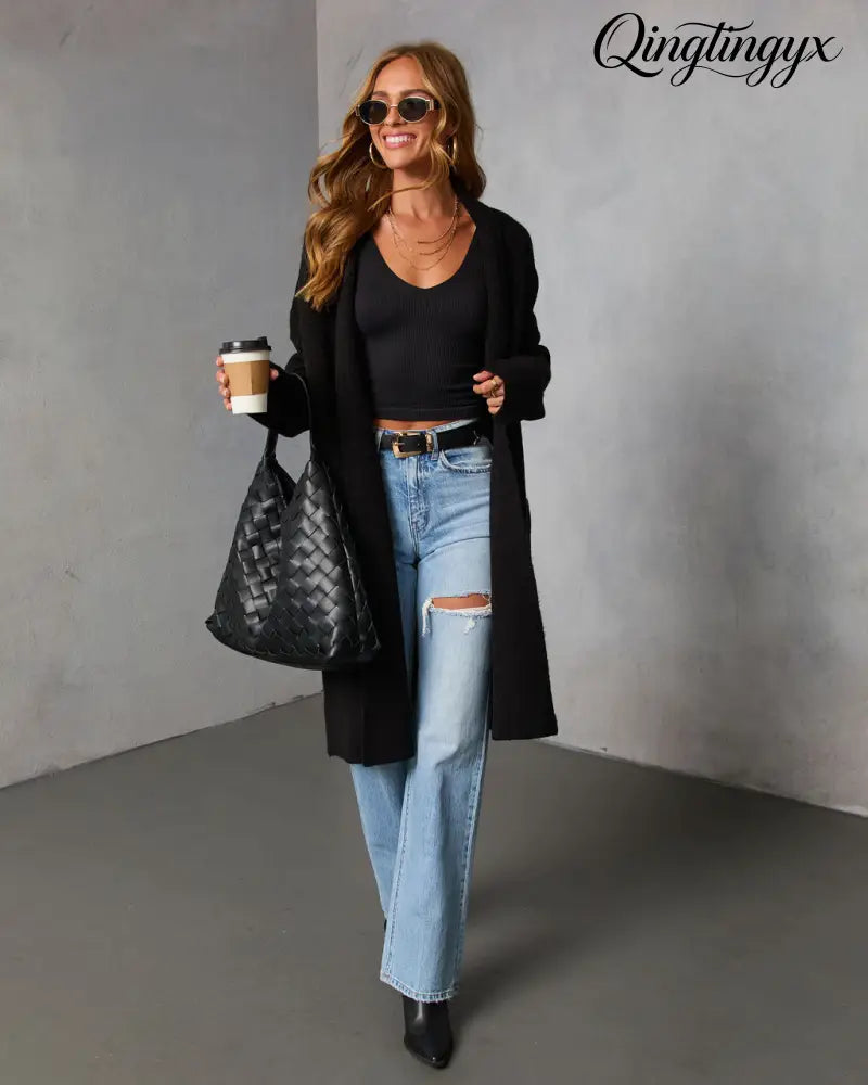 Homebound Knit Duster Cardigan - Cardigan
