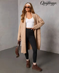 Homebound Knit Duster Cardigan - Taupe / S/M - Cardigan