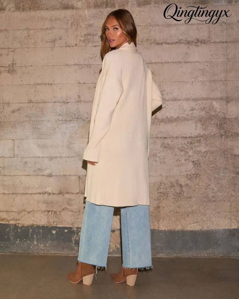 Kinglsey Open Front Long Cardigan - Cardigan