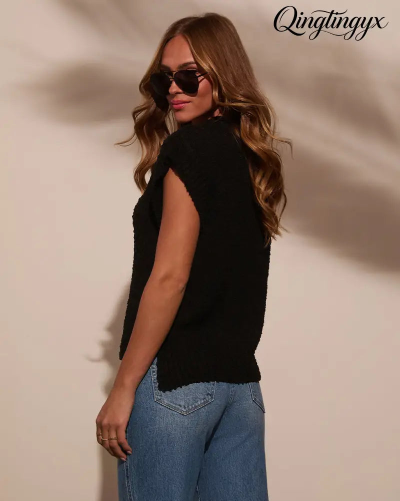 Kyana Sleeveless Sweater - Sleeveless Sweater