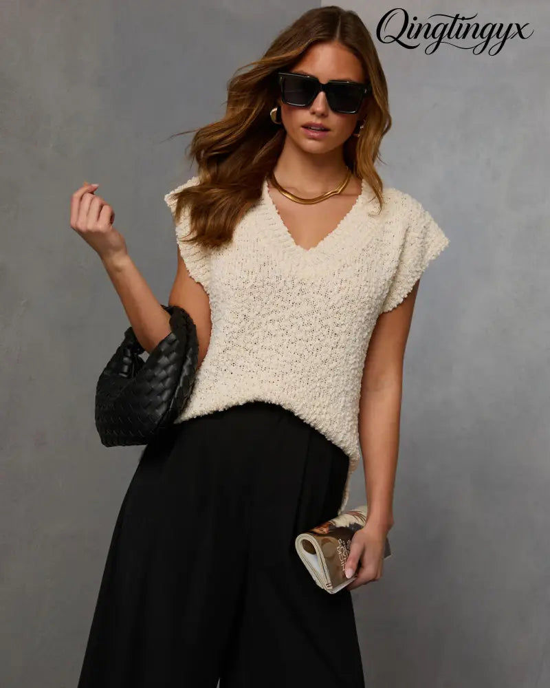 Kyana Sleeveless Sweater - Sleeveless Sweater