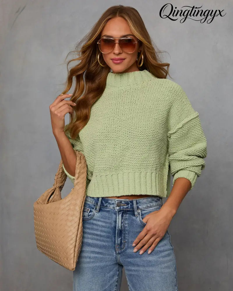 Mood Lift Turtleneck Sweater - Long Sleeve Sweater