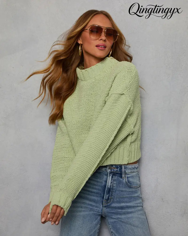 Mood Lift Turtleneck Sweater - Long Sleeve Sweater