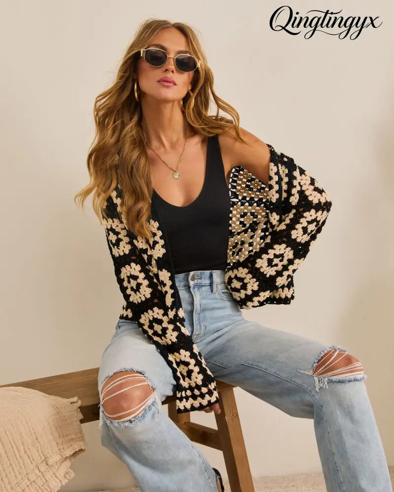 Remmi Crochet Cardigan - Cardigan