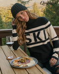 Ski Trip Graphic Sweater - Black Multi / XS - Long Sleeve Sweater