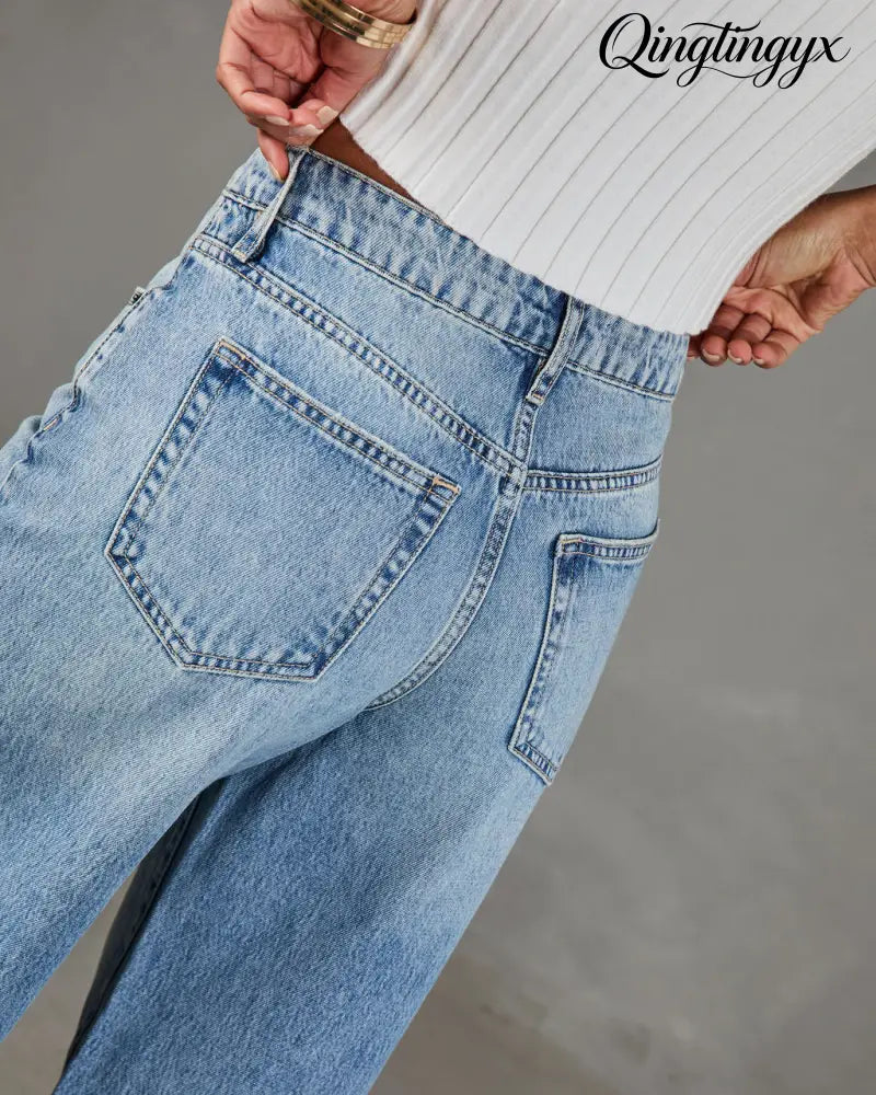 Throwback Origin Rigid High Rise Wide Leg Jeans - Jeans
