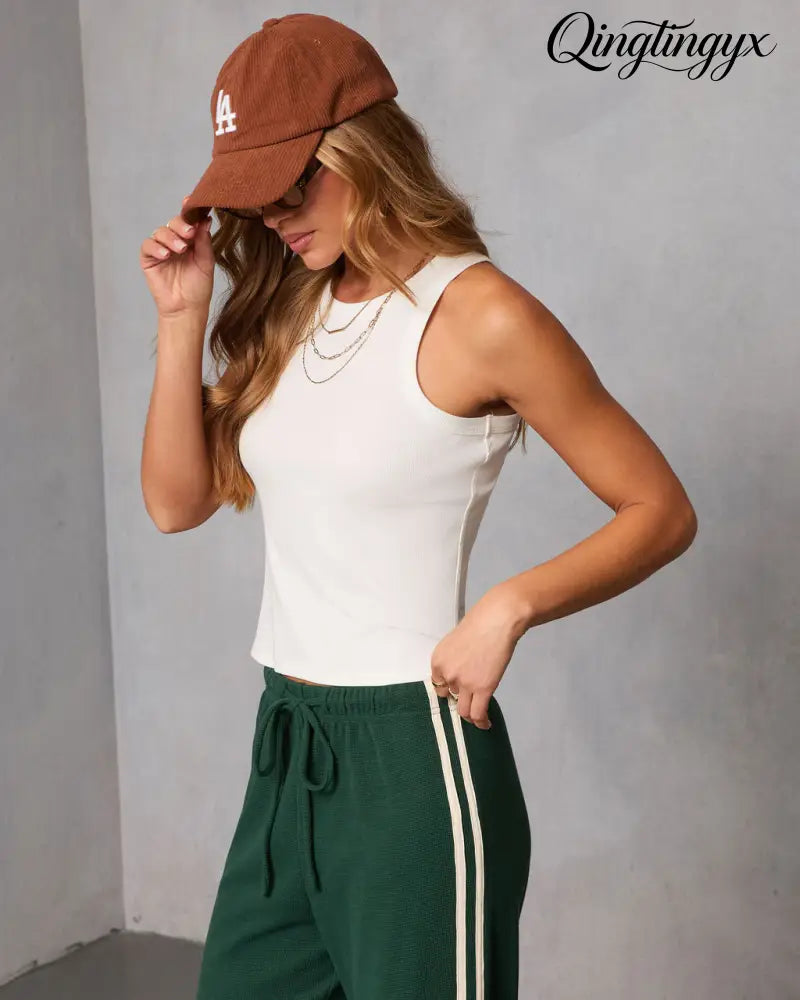 Veneta Ribbed Tank Top - Sleeveless Top