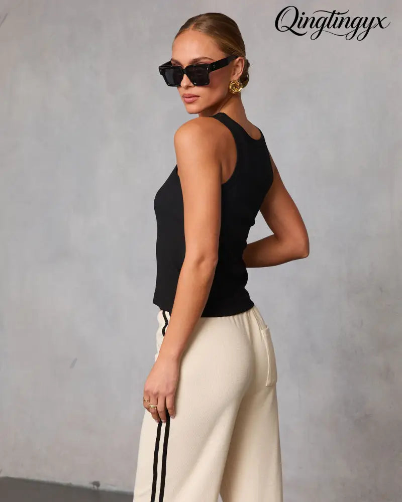 Veneta Ribbed Tank Top - Sleeveless Top