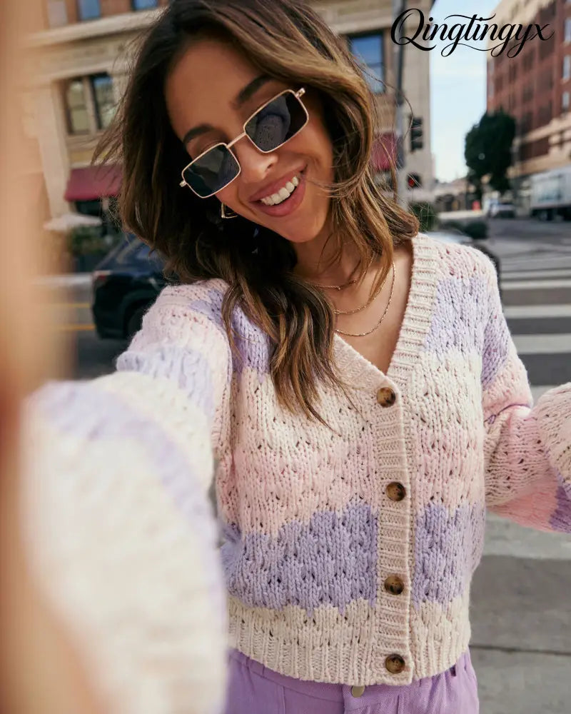 Warm Fuzzies Knit Cardigan - Cardigan