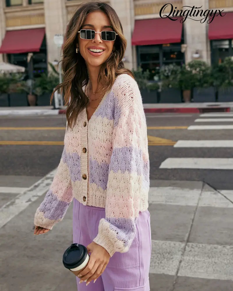 Warm Fuzzies Knit Cardigan - Cardigan